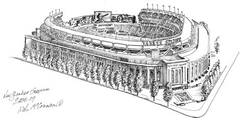 Yankee Stadium Sketch At Explore Collection Of