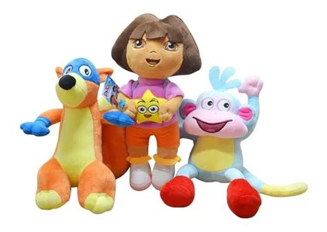 3 Peluches De Dora La Exploradora El Mono Botas Y Zorro Meses Sin