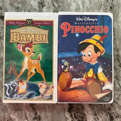 Disney Toys Walt Disney Vhs Tapes Bambi And Pinocchio Poshmark