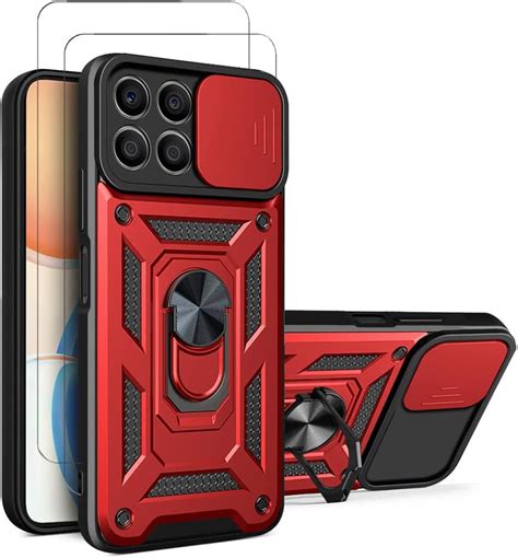 ZMONE Funda Para Honor X8A Case Mica De Vidrio Cristal Templado 2 Pack