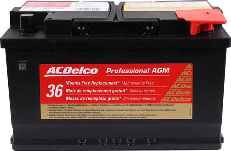 Acdelco Gold 94ragmhr 36 Month Warranty High Reserve Agm Bci Group 94r Battery