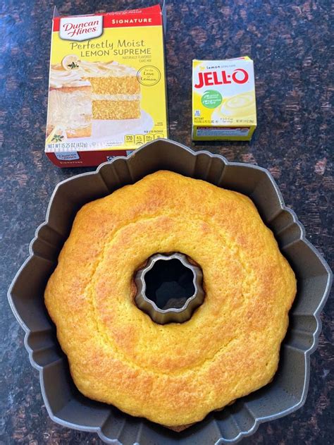 This Lemon Bundt Cake From Duncan Hines Cake Mix Is An Easy Snack Or