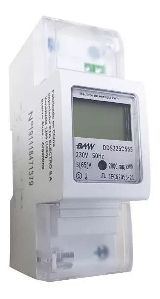 Medidor De Consumo Electrico Kwh Monofasico Digital Riel Din