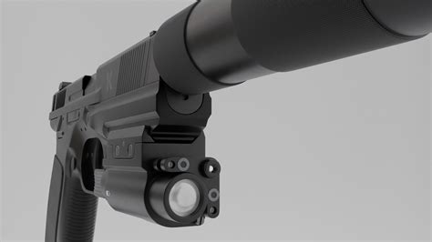 PL-15 pistol with attachments 3D Model $12 - .blend .fbx .obj .unknown - Free3D