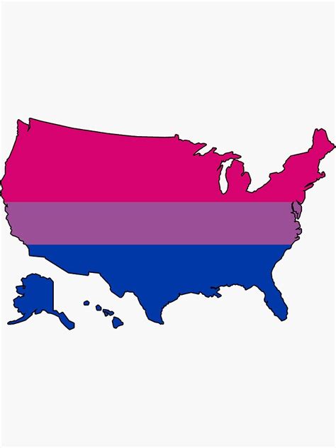 Usa Bisexual Pride Flag Sticker For Sale By Duffusliam Redbubble