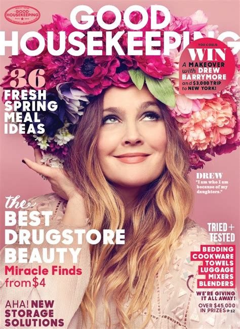 Drew Barrymore Covers Good Housekeeping, Talks Flower Beauty