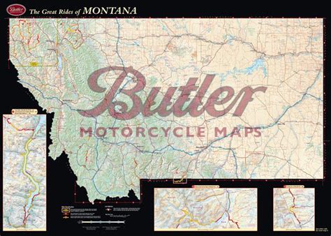 Montana Motorcycle Map Butler Motorcycle Maps For Riders