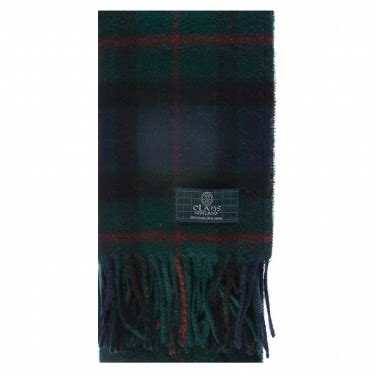 Gunn Tartan Scarf 100% Wool Scottish Plaid