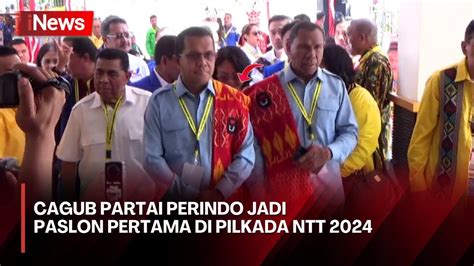 Pasangan Cagub Ntt Dari Perindo Melkiades Laka Dan Johny Asadoma Jadi