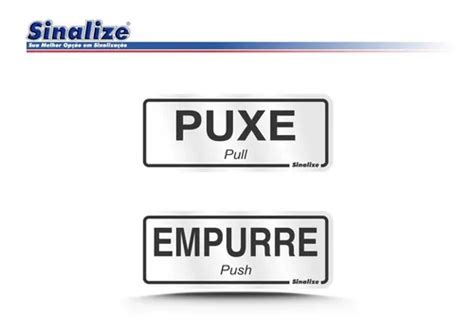 Placa Alum Nio Sinalize X Puxe E Empurre Mercadolivre