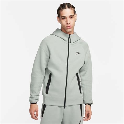 Nike Luvtröja NSW Tech Fleece 24 FZ Grön Svart