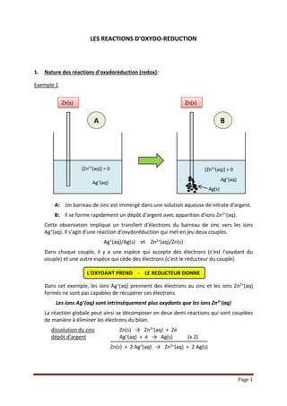 Les R Actions D Oxydor Duction Pdf