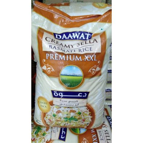 Jual Basmati Rice Daawat Creamy Sella Premium Xxl Kg Shopee Indonesia