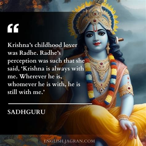 Top Quotes By Sadhguru Jaggi Vasudev On Lord Krishna