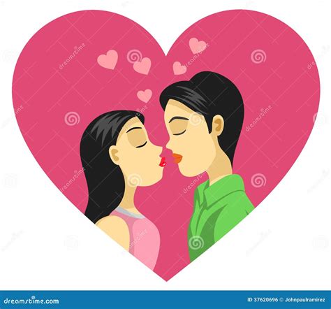 Pares Que Se Besan Amor Romance Ilustración Del Vector Ilustración De Beso Boda 37620696