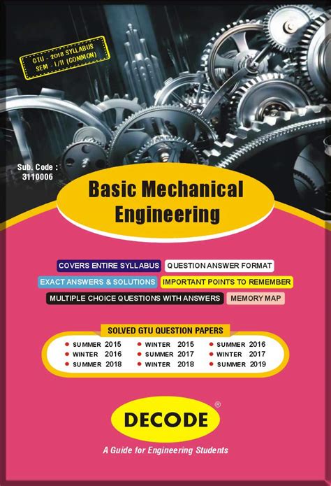 Decode Basic Mechanical Engineering For GTU 18 Course I Common