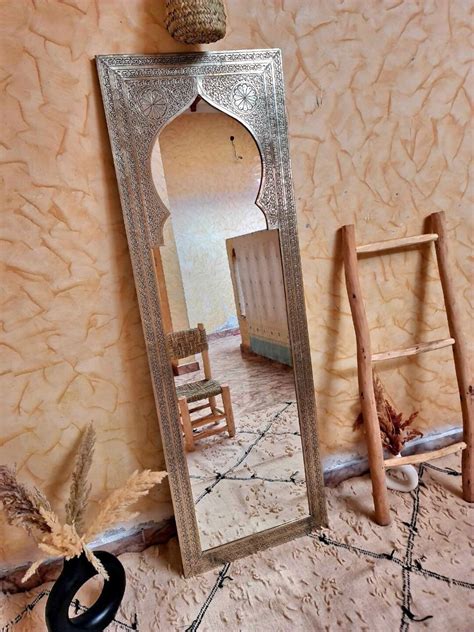 Large Mirror Moroccan Mirror Full Lenght Mirror Brass Wall Etsy