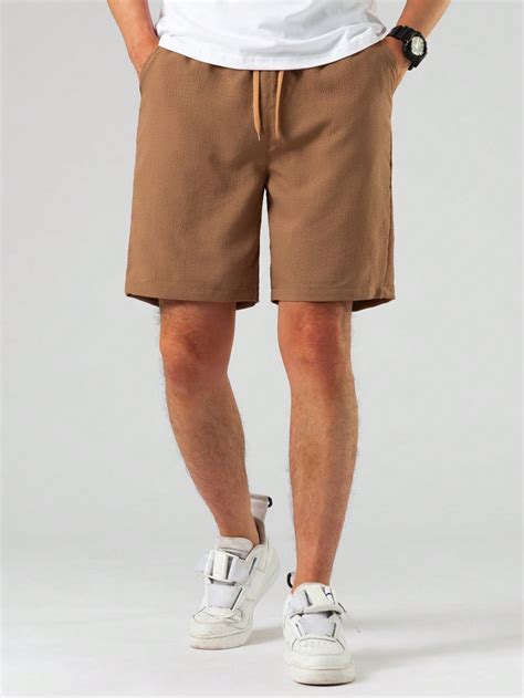 Manfinity Homme Hombres Shorts De Cintura Con Cord N Con Bolsillo