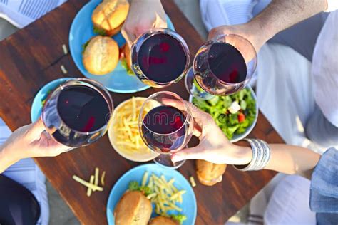 Summer Picnic With Red Wine Stock Image Image Of Concept Eating