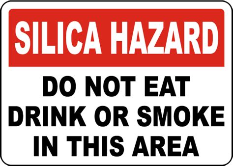 Silica Hazard Sign Claim Your Discount