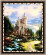 Thomas Kinkade Guardian Castle Painting Guardian Castle Print For Sale