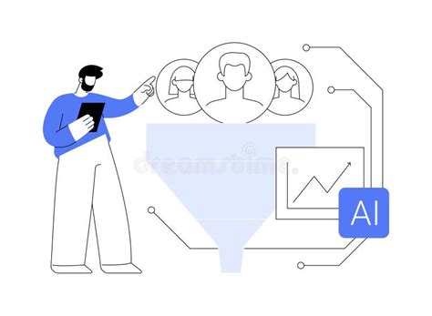 Ai Enhanced Sales Funnel Optimization Abstract Concept Vector