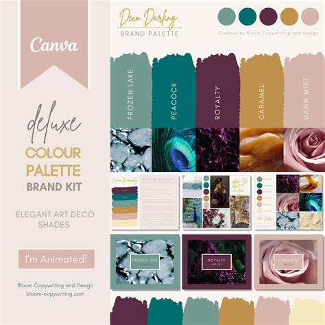 Deluxe Brand Palette Editable Canva Colour Palette With Hex Codes Small