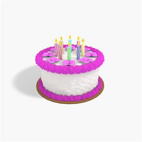 Free Birthday Cake 3d Model