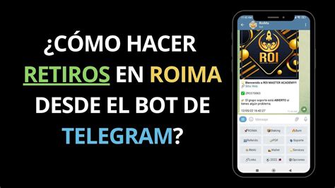 CÓMO hacer RETIROS en ROIMA desde TELEGRAM ROI MASTER ACADEMY