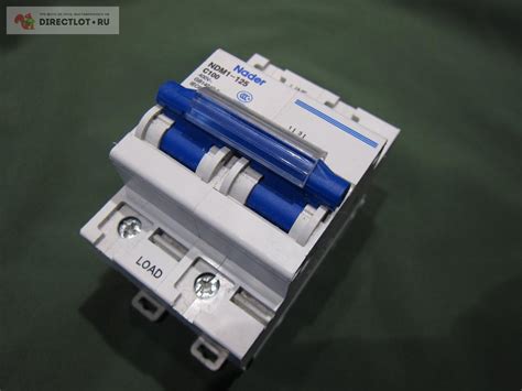 Автоматический выключатель двухполюсный 100А тип C Nader NDM1-125 C100 ...
