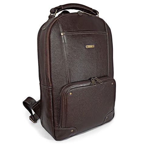 Mochila Executiva Masculina Grande De Couro Para Notebook No Shoptime