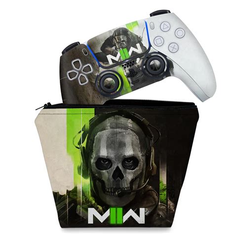 KIT Capa Case E Skin PS5 Controle Call Of Duty Modern Warfare II