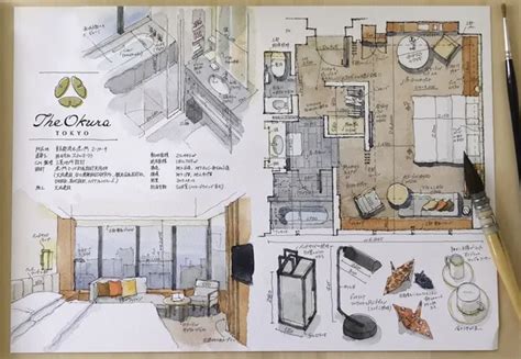 手繪開箱大阪、京都旅宿！日本建築師遠藤慧的筆下創作：以清淡水彩畫透視房型特色 Shoppingdesign