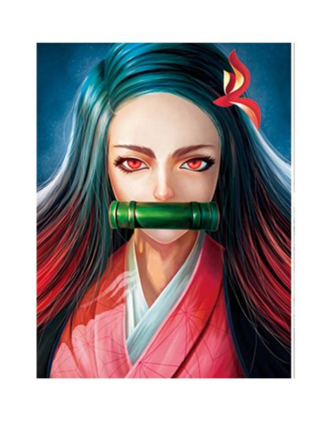 Poster Framed Demon Slayer Nezuko 3d Print 30x40cm