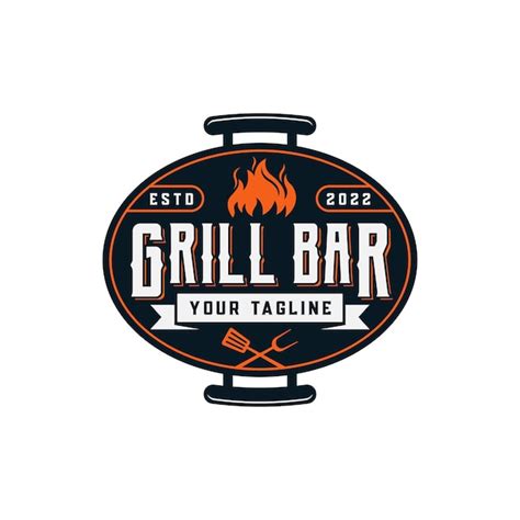 Premium Vector Barbeque Grill Vintage Logo Design