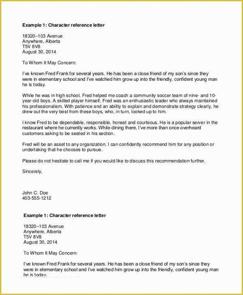 Personal Reference Letter Template Free Of Printable Personal Reference ...