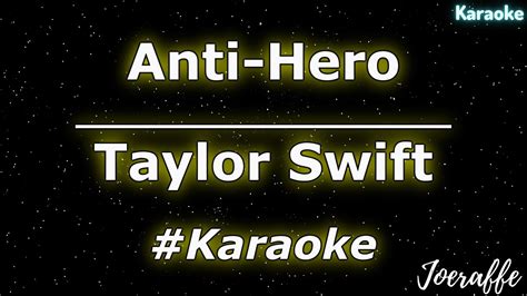 Taylor Swift Anti Hero Karaoke Youtube