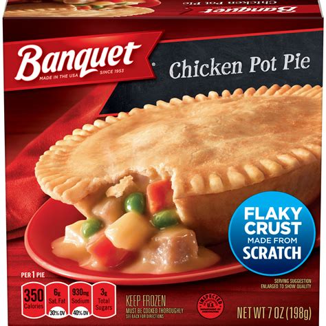 Banquet Frozen Pot Pie Dinner Chicken 7 Ounce