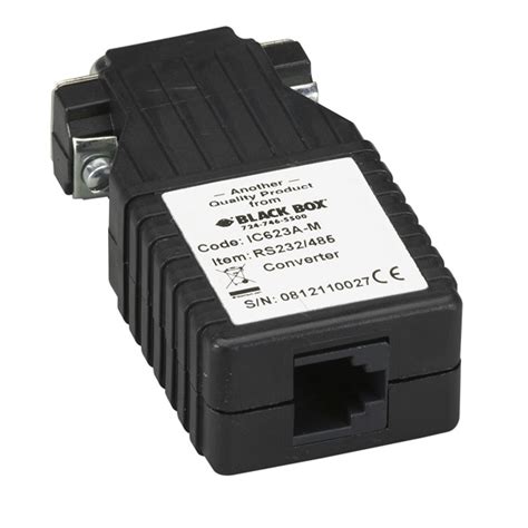 BLACK BOX ASYNC RS 232 TO RS 485 INTERFACE CONVERTER DB9 TO RJ 11