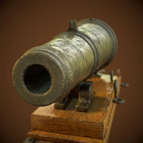 D Model Cannon Carronade Pound Pbr Vr Ar Low Poly Cgtrader