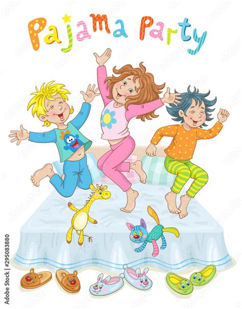 Pajama Party Cartoon Clipart