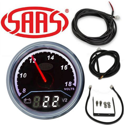 Saas 2 In 1 Analogue And Digital Dual Volt Meter Voltmeter 12 Volts Battery Gauge Hs Autoparts