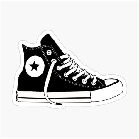 Black converses Sticker for Sale by riley marie Стикеры для