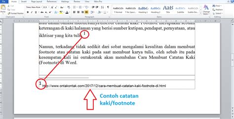 Cara Membuat Catatan Kaki Footnote Yang Bagus Di Word