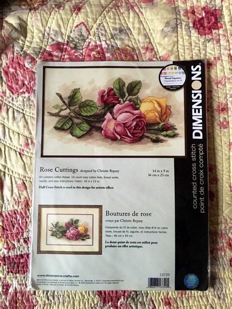 Dimensions Rose Cuttings Counted Cross Stitch Kit Hobbies Crafts Ts