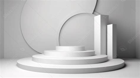 Mockup Scene Featuring Geometric Pastel Colors On D Rendered Podium