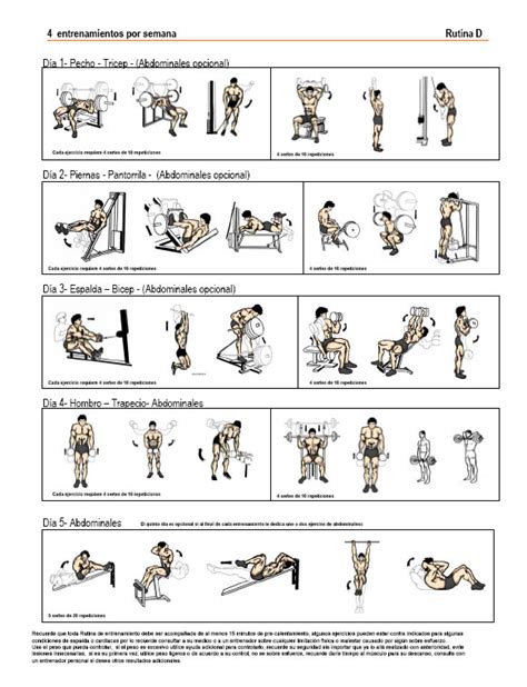 Tabla De Ejercicios Para Ganar Masa Muscular Como Aumentar Masa Hot