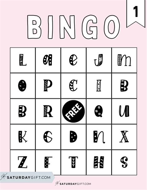 Alphabet Bingo Printable Cute And Free Abc Bingo Cards Saturdayt