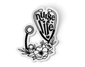 Love Nurse Life Sticker Stethoscope Sticker Nurse Sticker Etsy