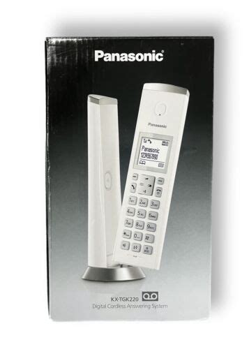 Panasonic KX TGK220GW Schnurlostelefon Anrufbeantworter weiß Tastatur